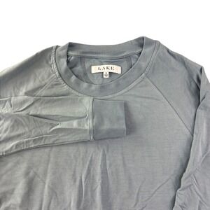 LAKE Pajama Top Women Size S Blue Raglan Long Sleeve Lounge Crewneck Shirt